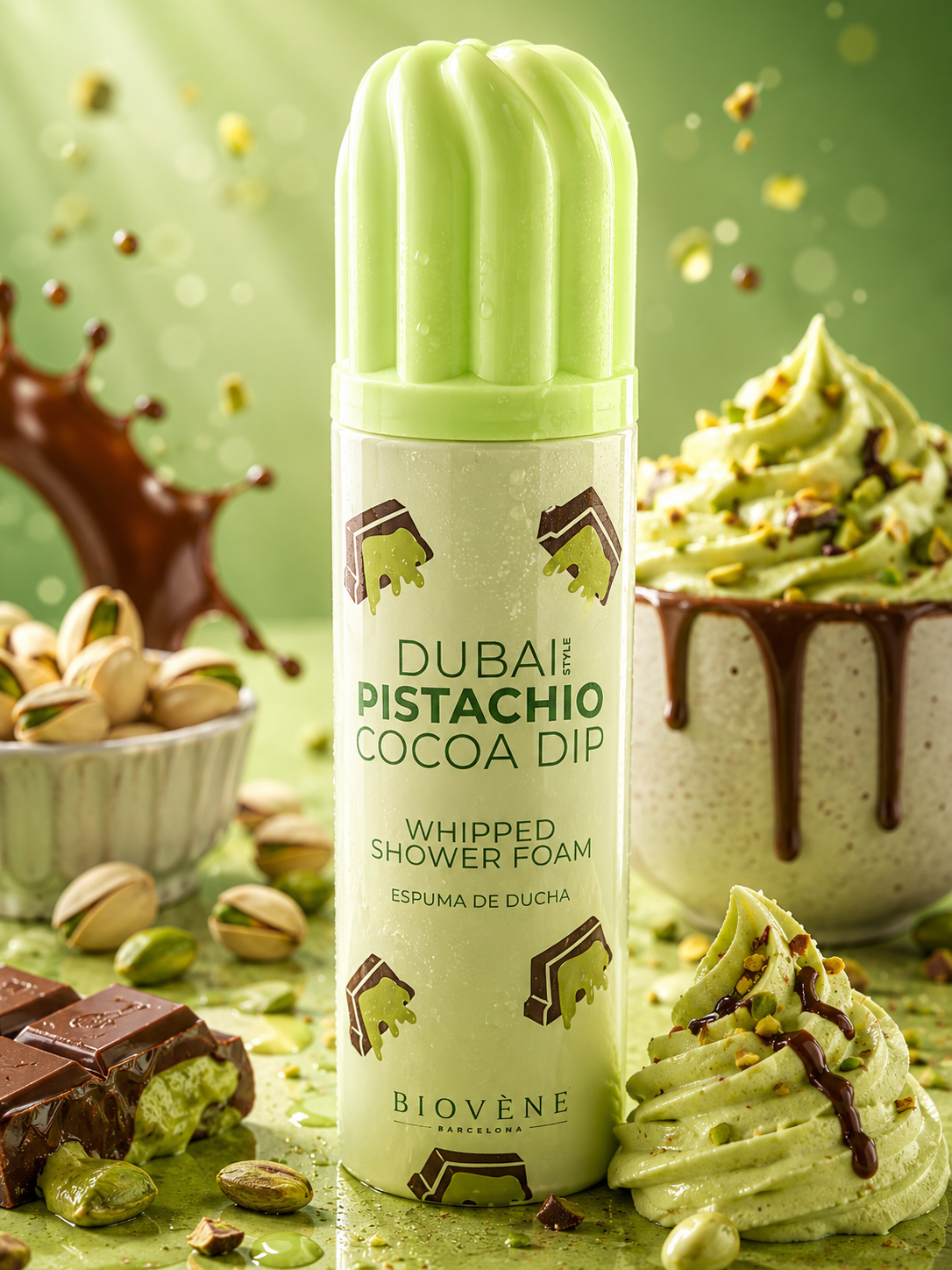Mousse de Douche Dubai Pistachio Cocoa 250ml - Biovene Barcelona