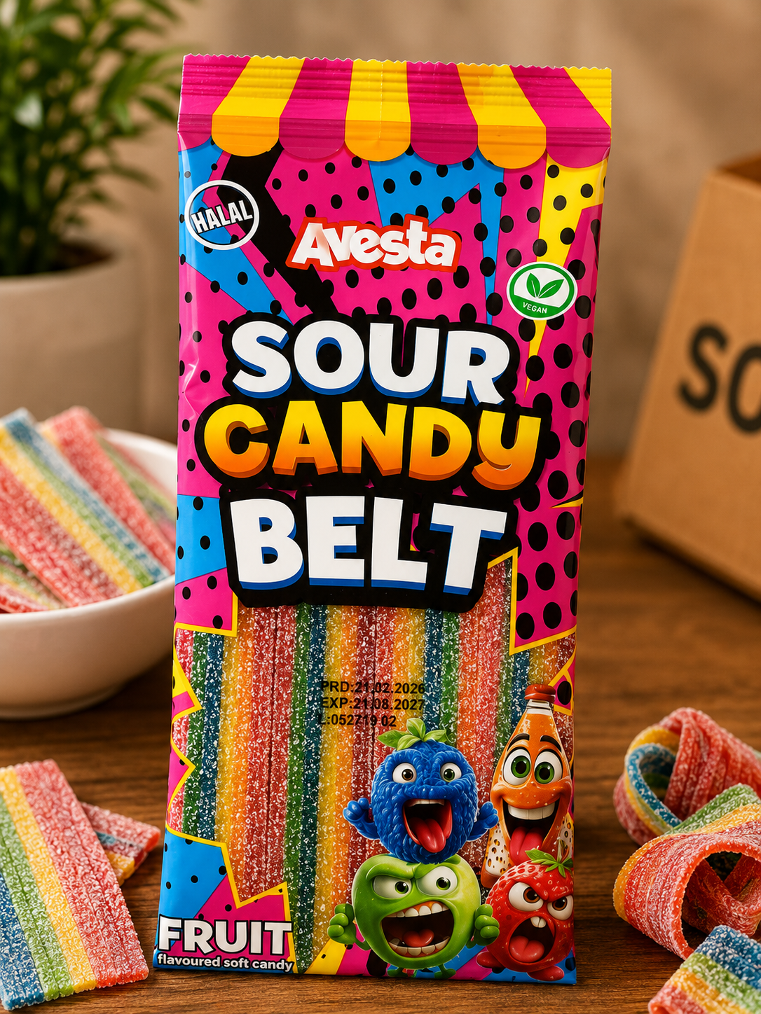 Avesta Sour Candy Belt Fruit 70g