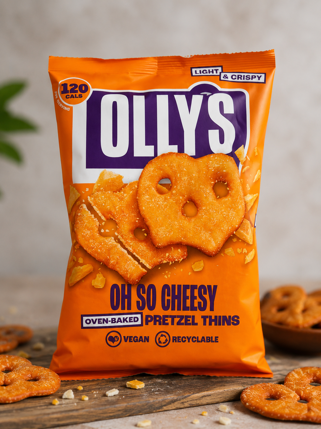 Olly's Pretzel Thins Cheesy