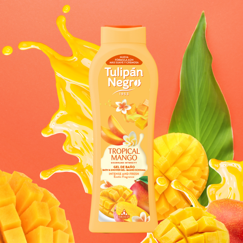 Gel douche tropical mango 650ml - Tulipan Negro