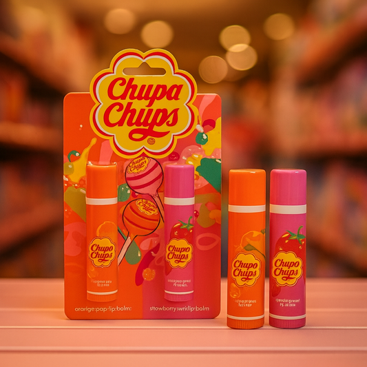 BAUME A LEVRES FRAISE & ORANGE CHUPA CHUPS