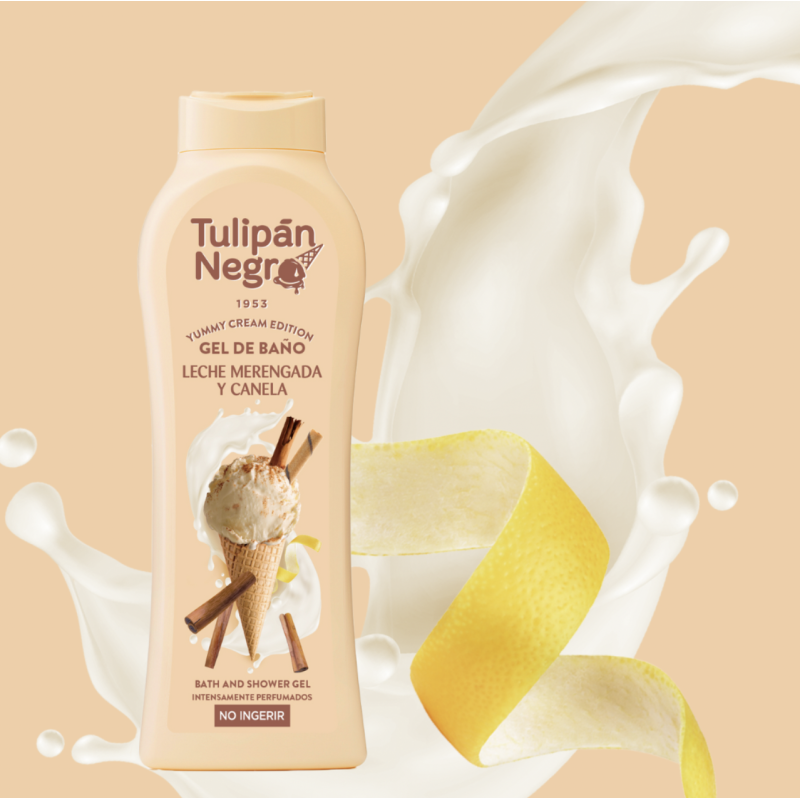 GEL DOUCHE TULIPAN NEGRO YUMMY CREAM LAIT MERINGUÉ CANNELLE