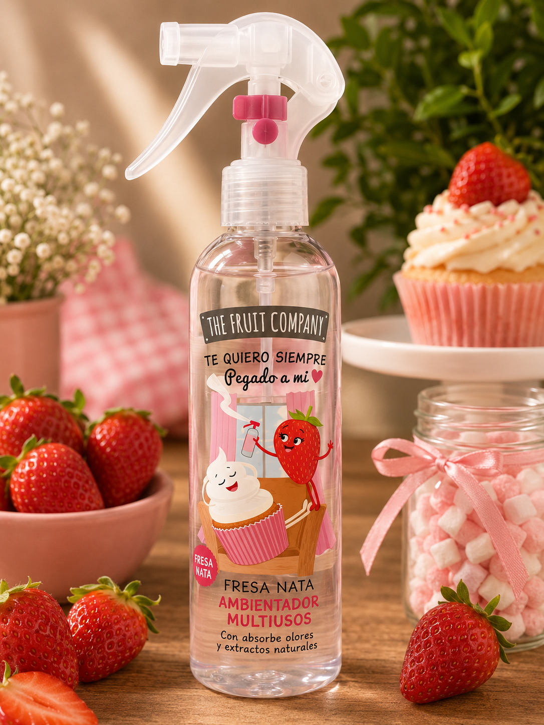 Spray désodorisant fraise chantilly