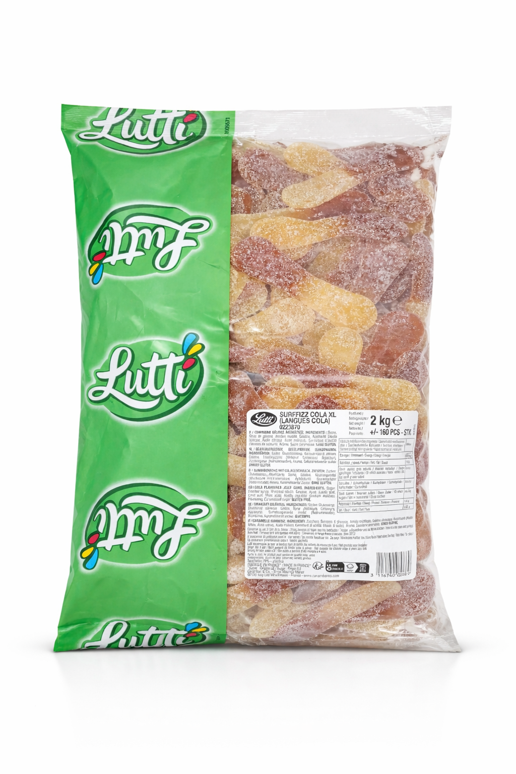 BONBONS LANGUES SURFFIZZ COLA XL 2KG-LUTTI