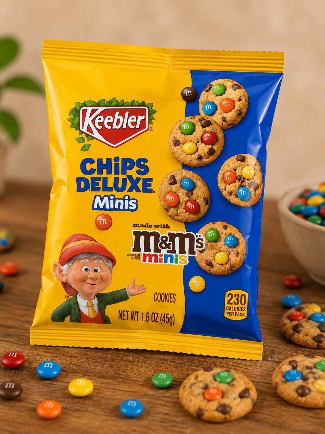 Keebler Chips Deluxe Bite Size Cookies M&M's Minis