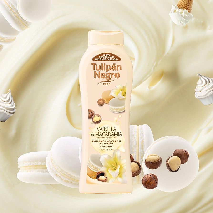 Gel douche Tulipan Negro Vanille Macadamia 650ml