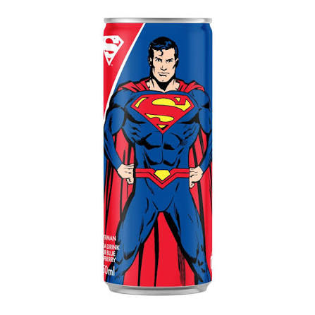 Superman Soda Drink Raspberry