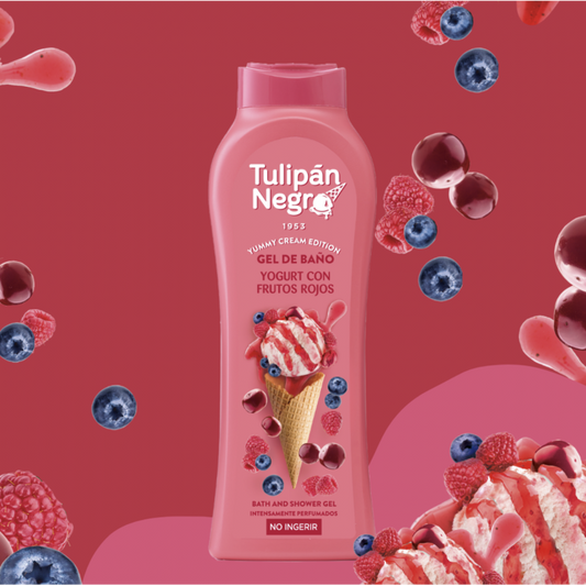 GEL DOUCHE TULIPAN NEGRO YUMMY CRÈME GLACÉE FRUITS ROUGES 650ml