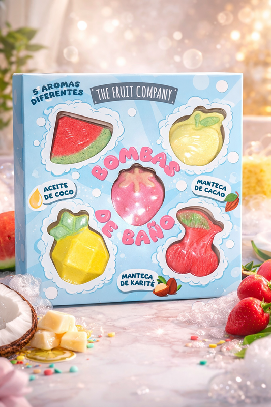 The Fruit Company
Coffret de 5 bombes de bain aux fruits
