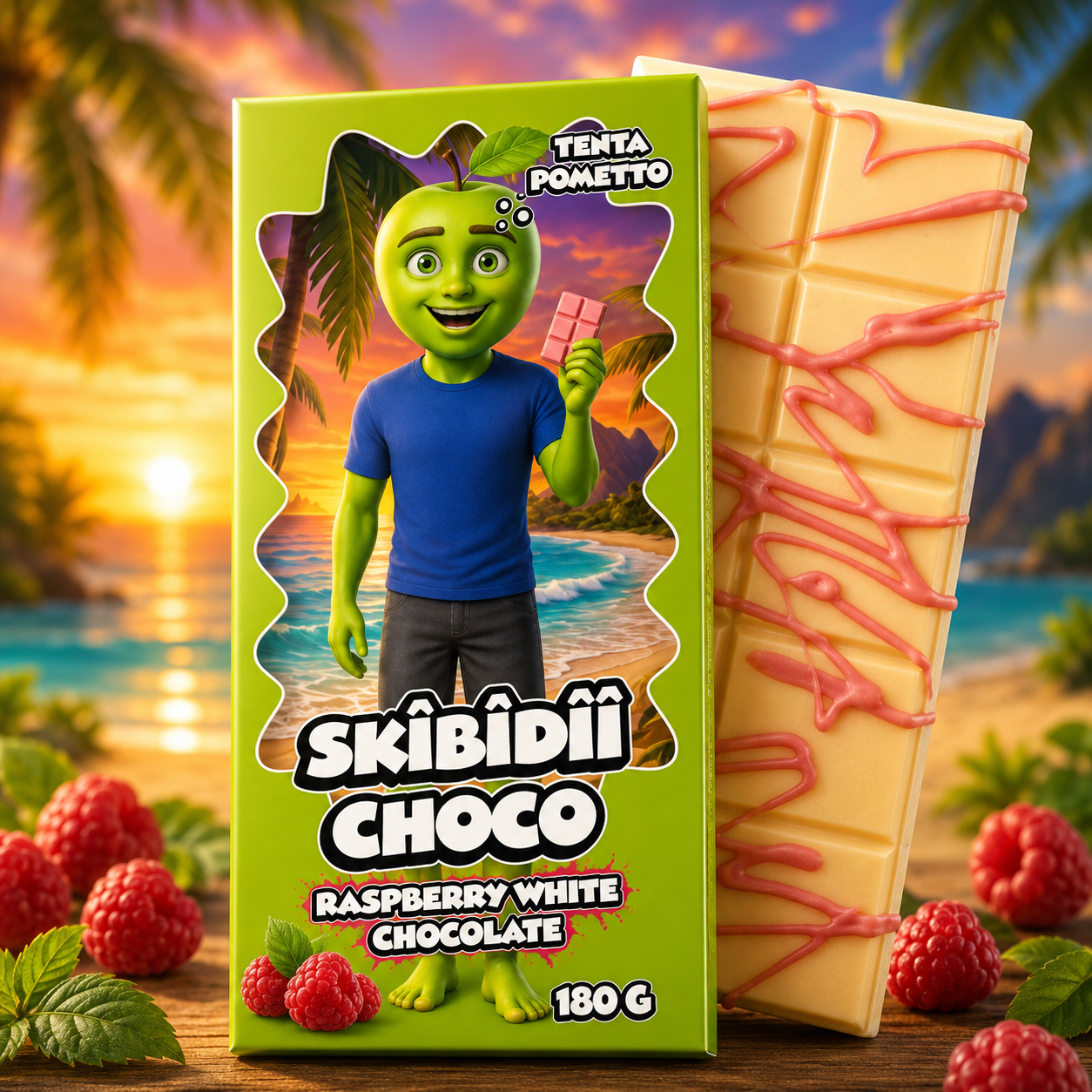 Skibidii Choco Tenta Pometto Raspberry White Chocolate