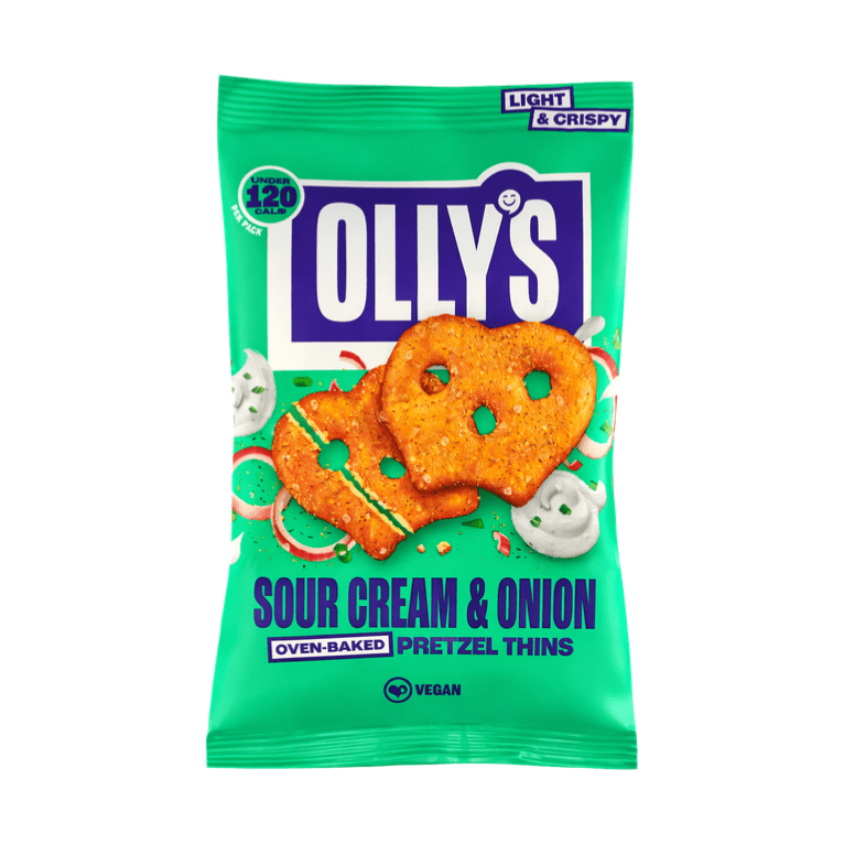 Olly's Pretzel Thins Sour Cream & Onion 140gr