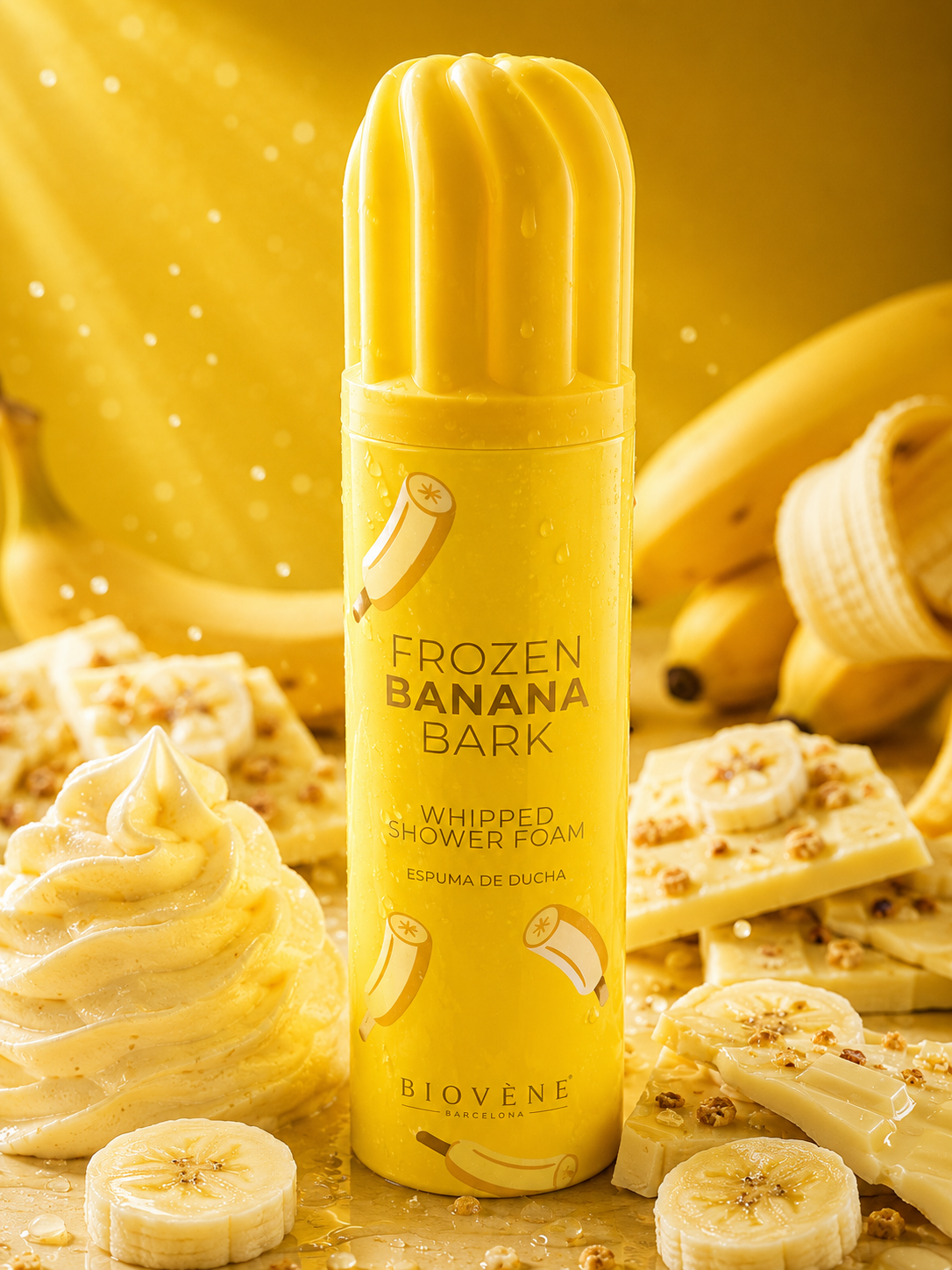 Mousse de Douche Frozen Banana Bark 250ml - Biovene Barcelona