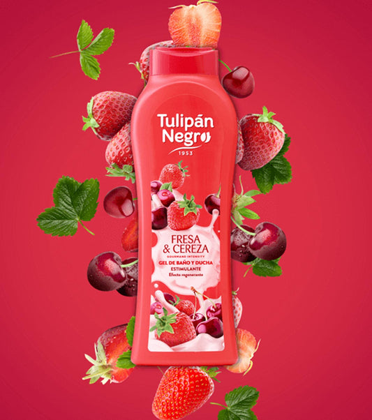 Gel douche Tulipan negro fraise et cerise 650ml
