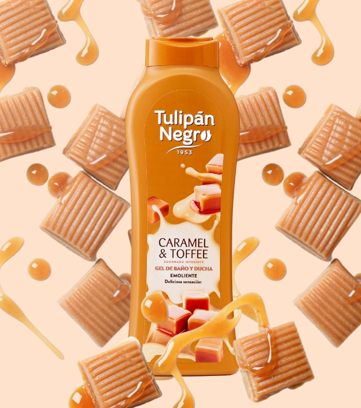 Gel douche Tulipan Negro caramel et toffee 650ml