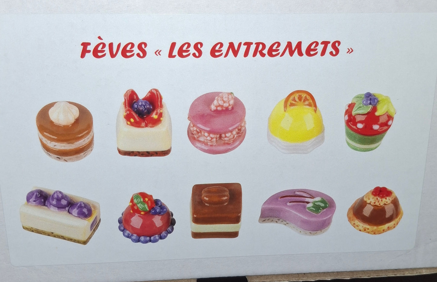 Lot de 10 fèves " LES ENTREMETS "